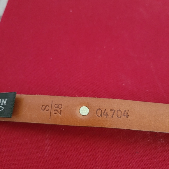 Tan Leather Belt with Silver Buckle - Picture 5 of 8